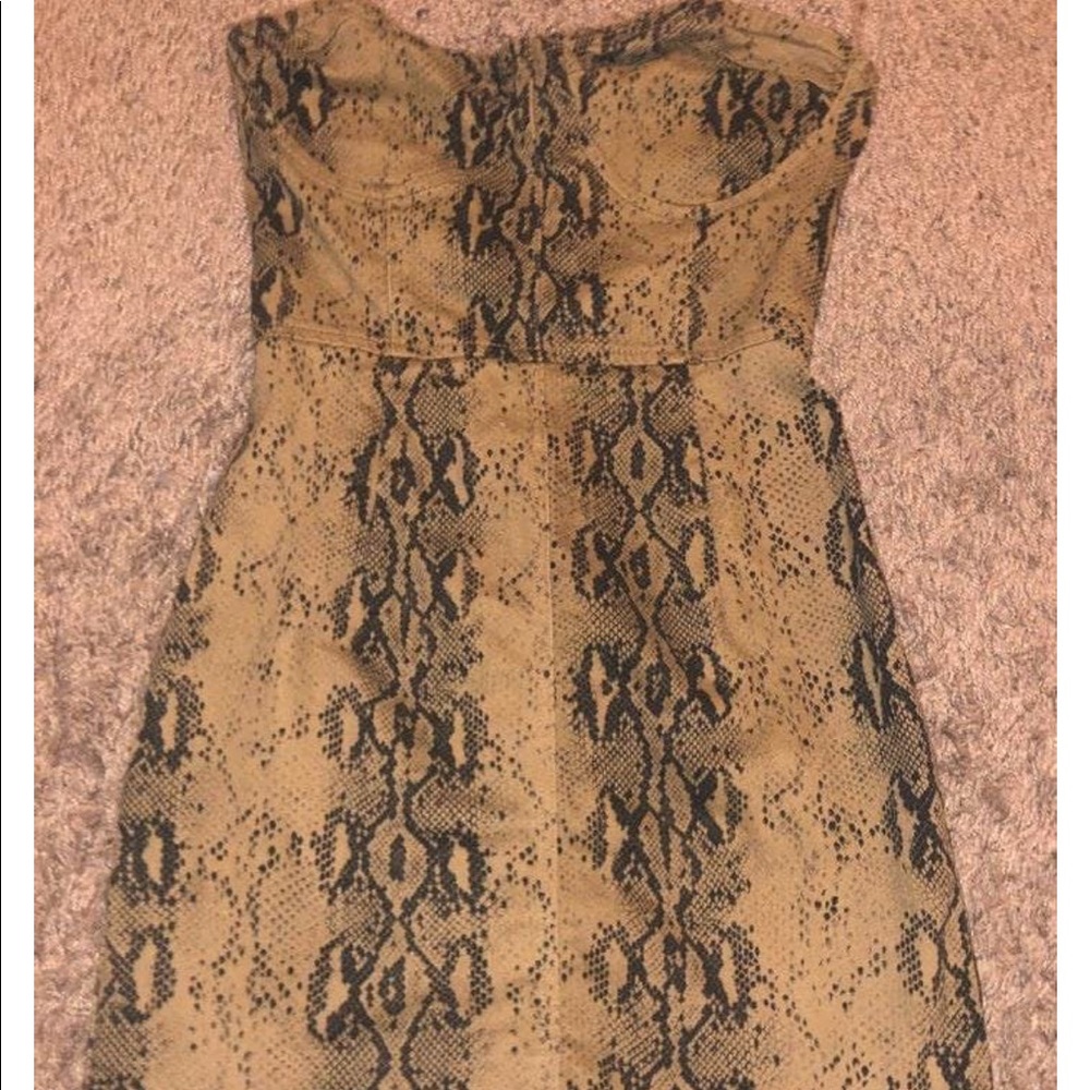 Blue Blush denim snakeskin dress